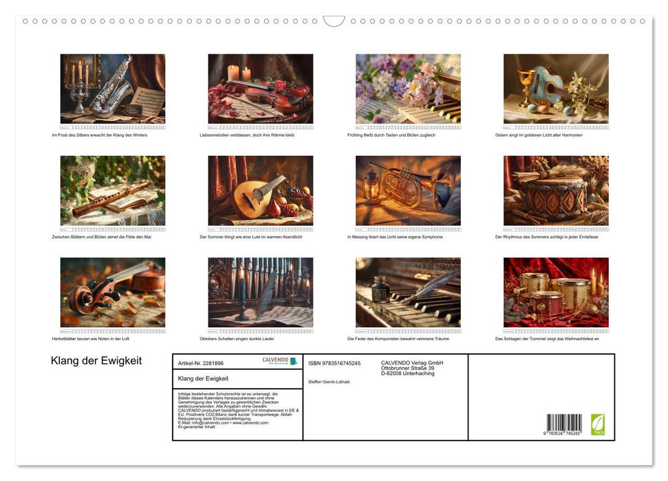 Klang der Ewigkeit (CALVENDO Wandkalender 2026)