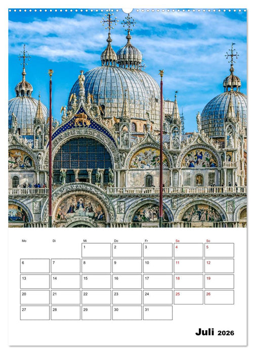 Venedig Kulisse der Serenissima - Terminplaner (CALVENDO Premium Wandkalender 2026)