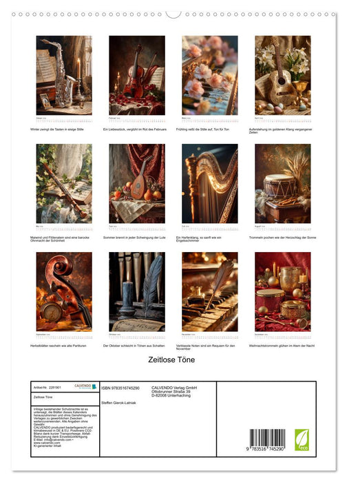 Zeitlose Töne (CALVENDO Premium Wandkalender 2026)