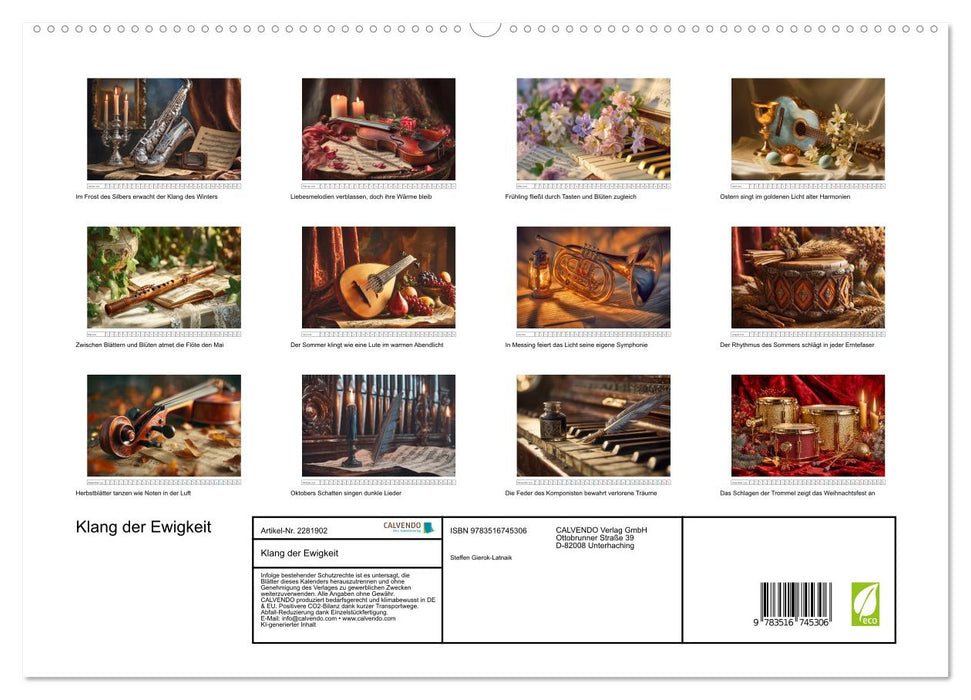 Klang der Ewigkeit (CALVENDO Premium Wandkalender 2026)