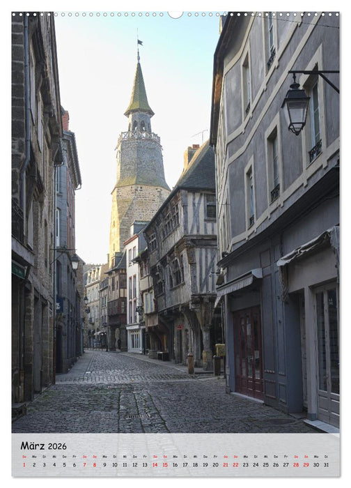 Dinan, die mittelalterliche Perle in der Bretagne (CALVENDO Wandkalender 2026)