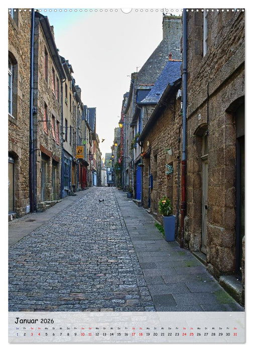Dinan, die mittelalterliche Perle in der Bretagne (CALVENDO Premium Wandkalender 2026)