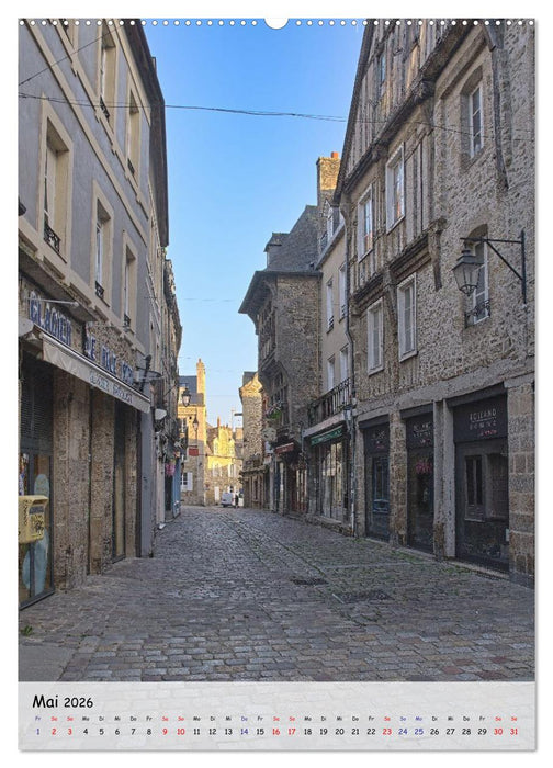 Dinan, die mittelalterliche Perle in der Bretagne (CALVENDO Premium Wandkalender 2026)