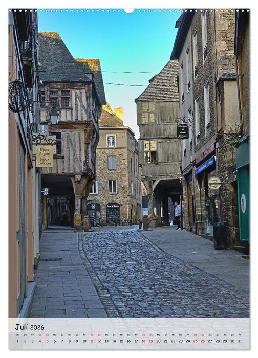 Dinan, die mittelalterliche Perle in der Bretagne (CALVENDO Premium Wandkalender 2026)