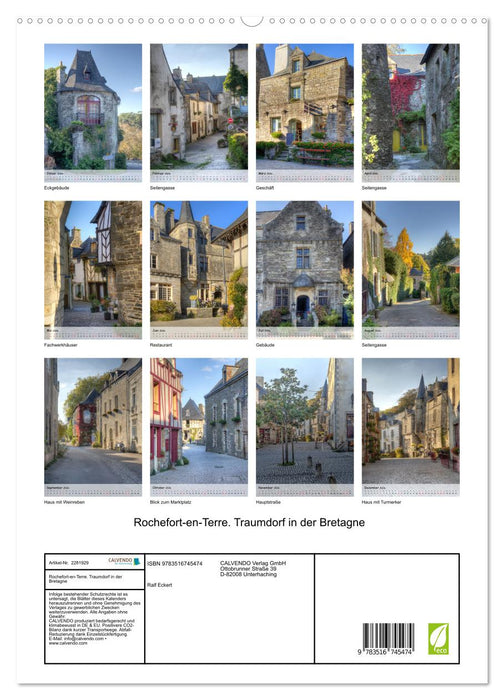 Rochefort-en-Terre. Traumdorf in der Bretagne (CALVENDO Premium Wandkalender 2026)