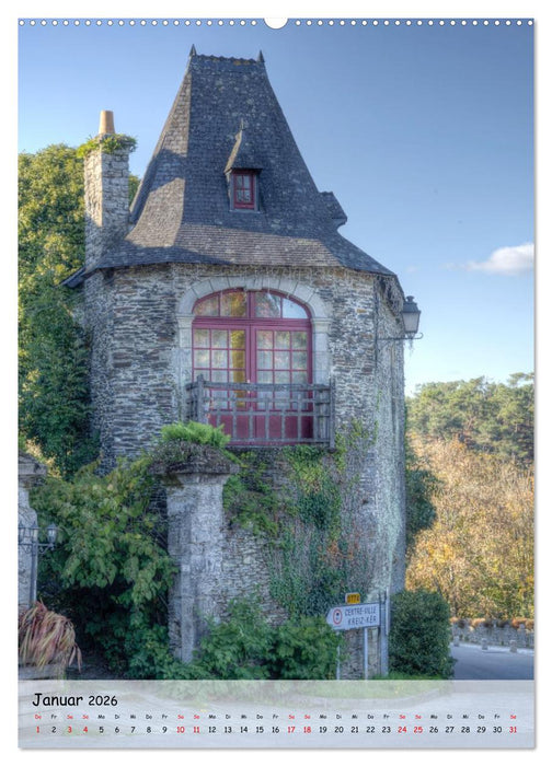 Rochefort-en-Terre. Traumdorf in der Bretagne (CALVENDO Premium Wandkalender 2026)