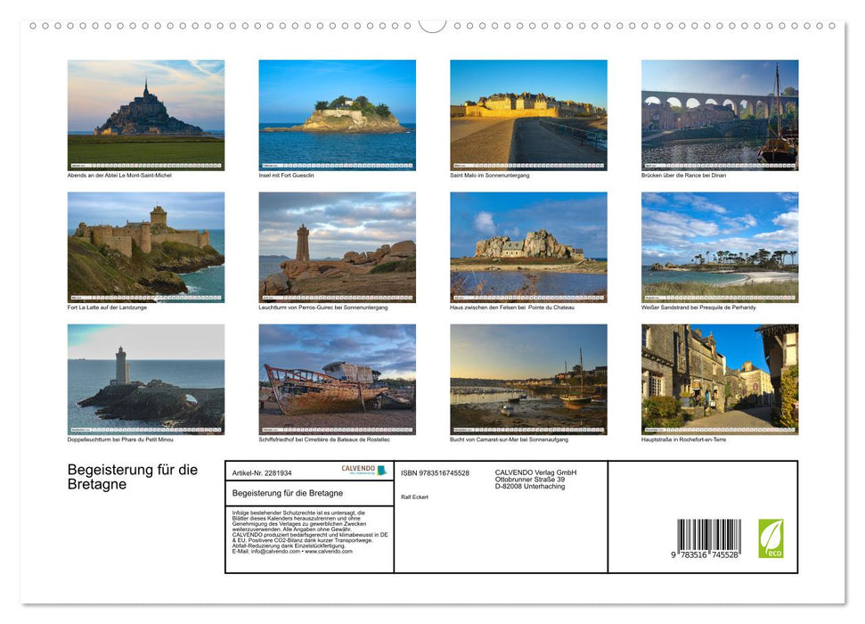 Begeisterung für die Bretagne (CALVENDO Premium Wandkalender 2026)