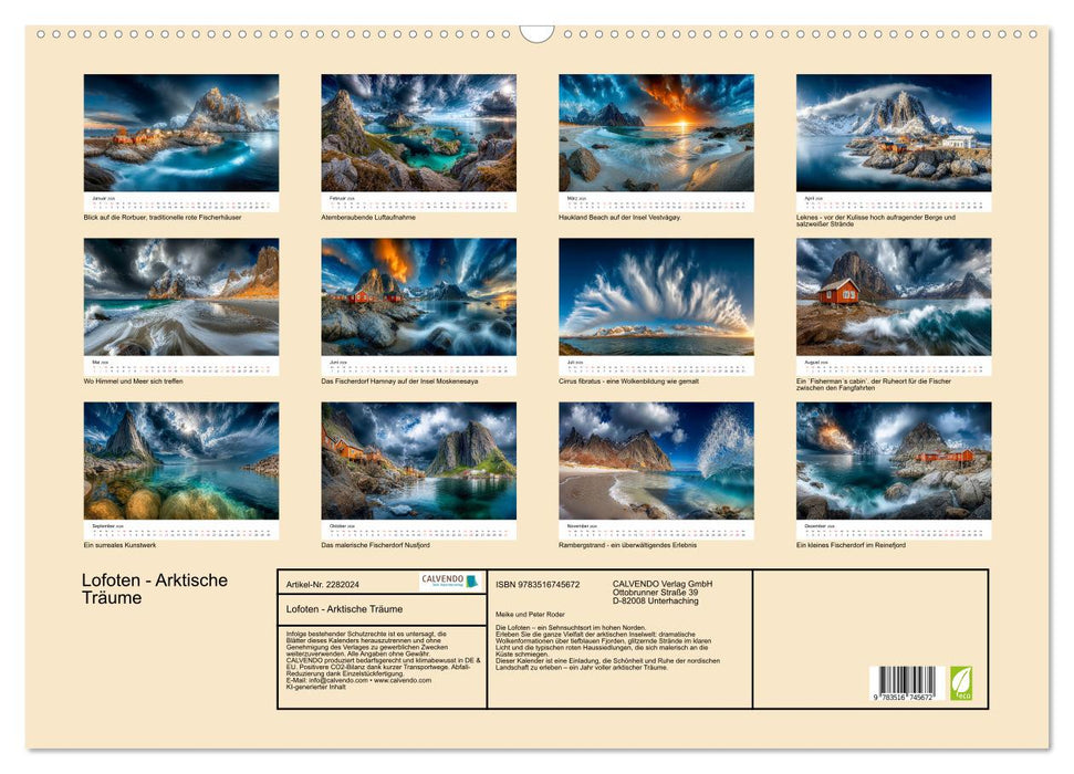 Lofoten - Arktische Träume (CALVENDO Wandkalender 2026)