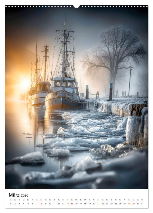 Frostige Küsten - Winterträume am Meer (CALVENDO Wandkalender 2026)