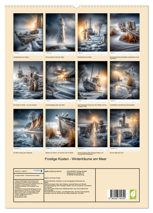 Frostige Küsten - Winterträume am Meer (CALVENDO Premium Wandkalender 2026)