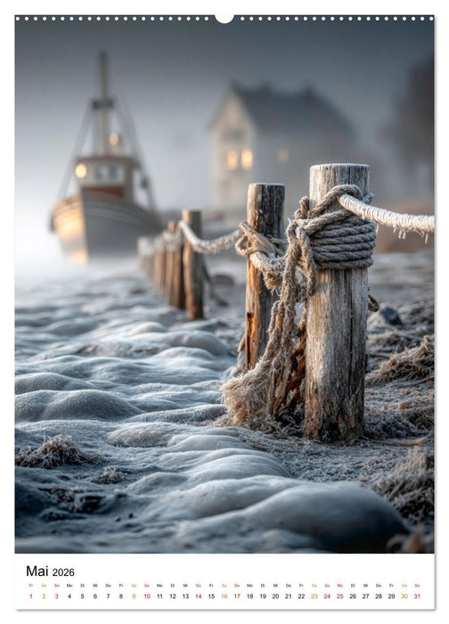 Frostige Küsten - Winterträume am Meer (CALVENDO Premium Wandkalender 2026)