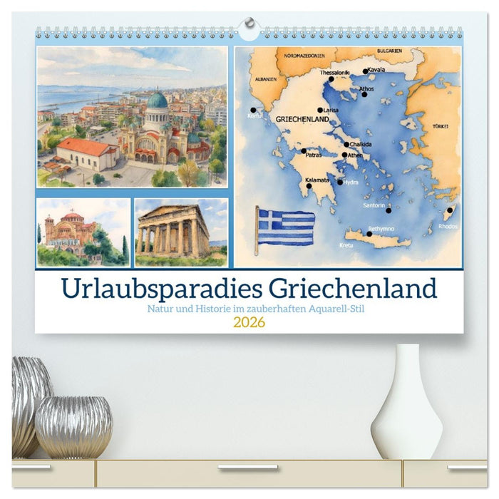 Urlaubsparadies Griechenland (CALVENDO Premium Wandkalender 2026)