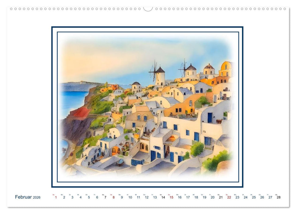 Urlaubsparadies Griechenland (CALVENDO Premium Wandkalender 2026)
