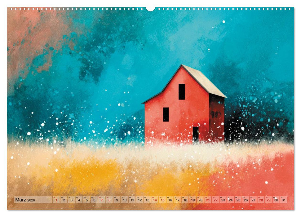 Wenn die Stille in Farbe tropft (CALVENDO Wandkalender 2026)