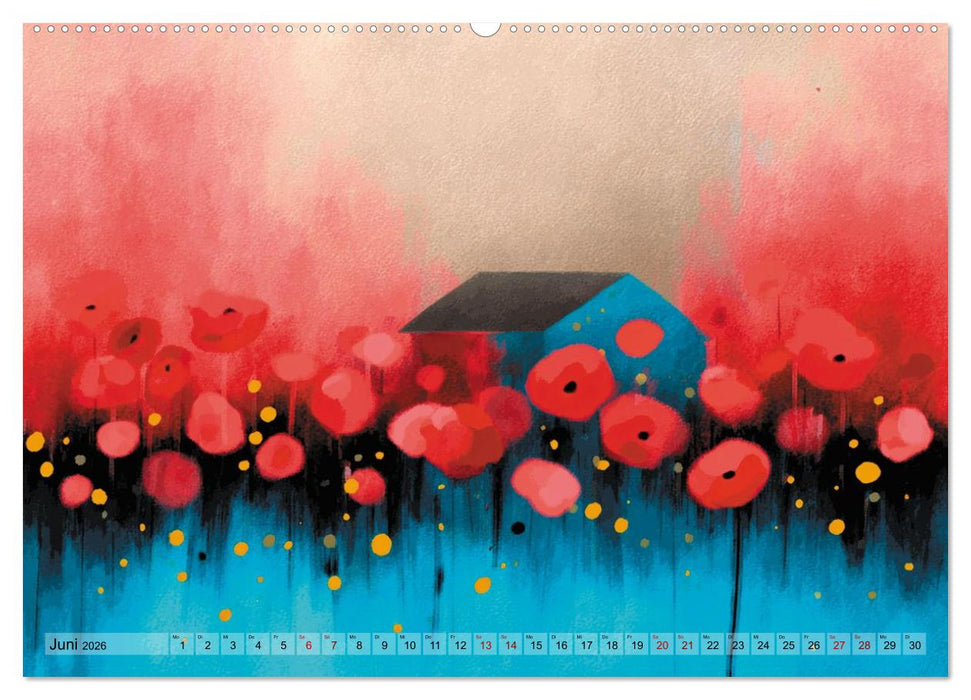 Wenn die Stille in Farbe tropft (CALVENDO Wandkalender 2026)