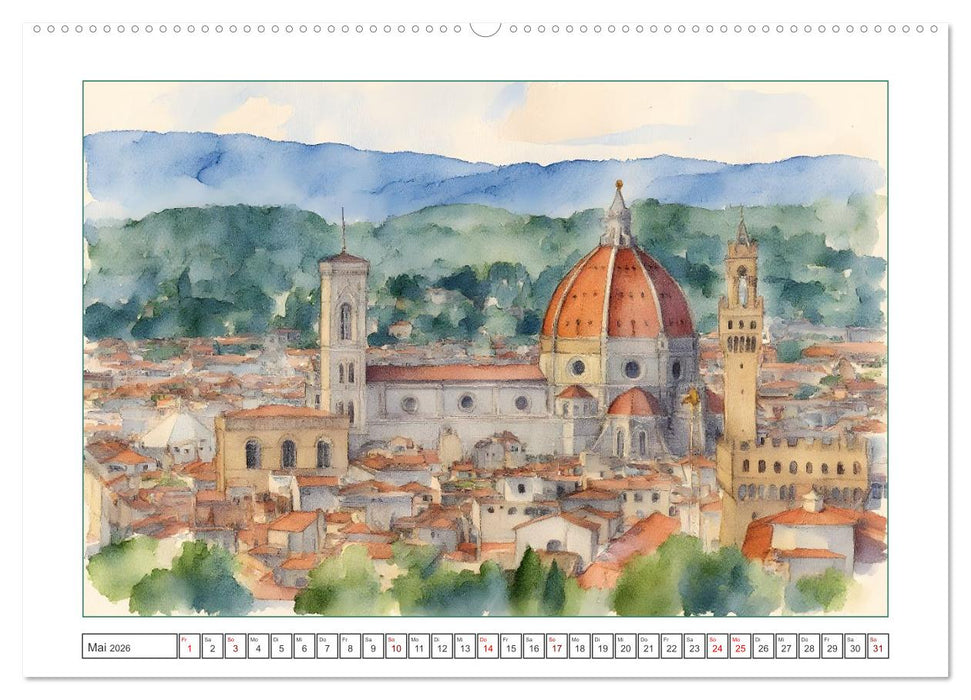 Italien - Baudenkmäler, Berge und Meer (CALVENDO Wandkalender 2026)