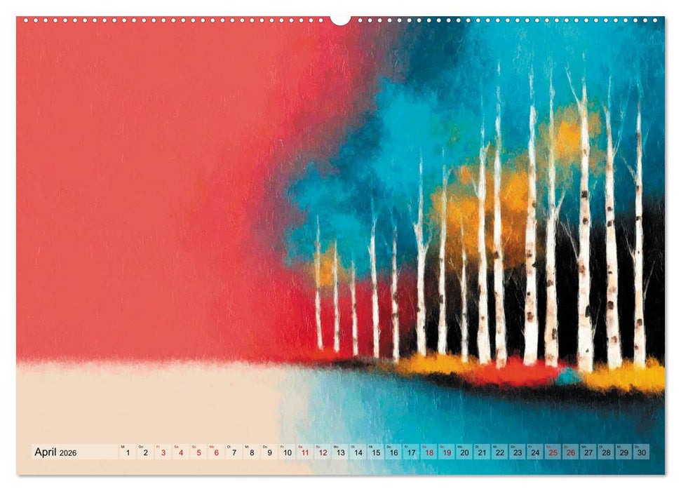 Wenn die Stille in Farbe tropft (CALVENDO Premium Wandkalender 2026)