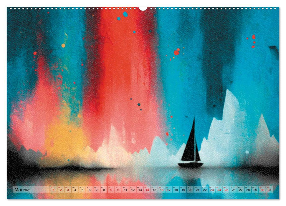 Wenn die Stille in Farbe tropft (CALVENDO Premium Wandkalender 2026)