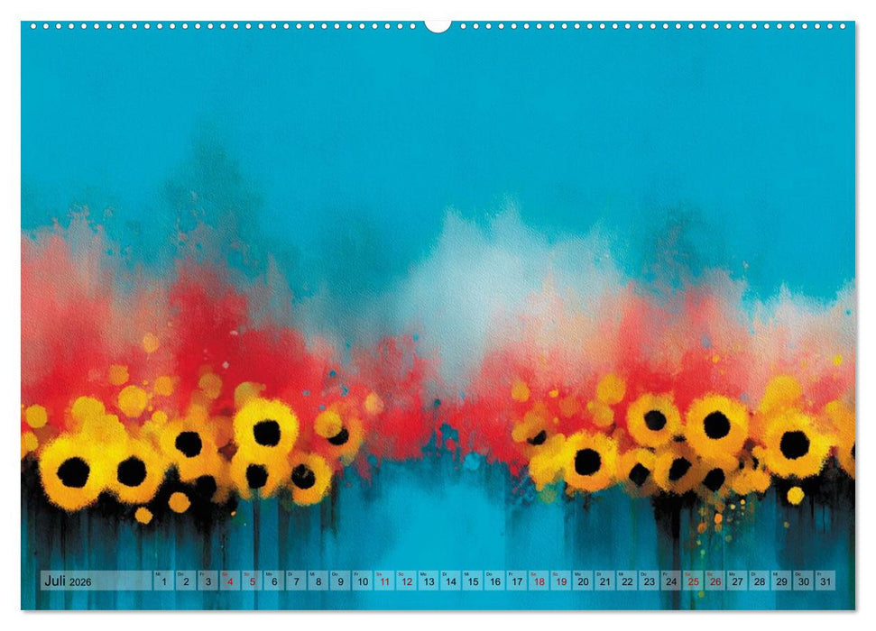 Wenn die Stille in Farbe tropft (CALVENDO Premium Wandkalender 2026)