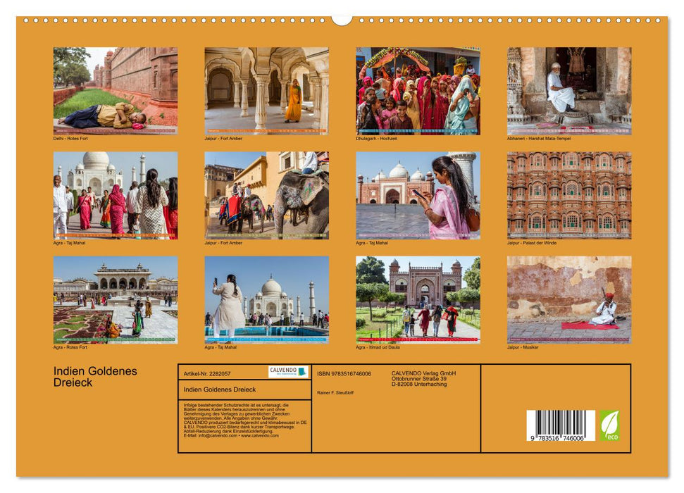 Indien Goldenes Dreieck (CALVENDO Premium Wandkalender 2026)