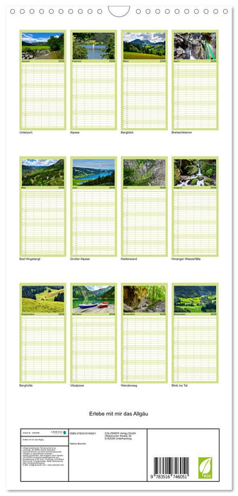 Erlebe mit mir das Allgäu (CALVENDO Familienplaner 2026)