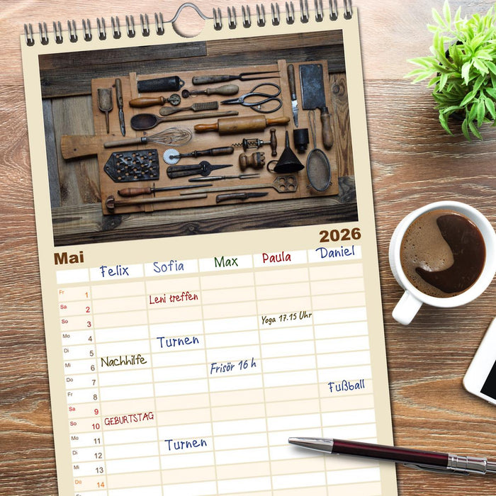 Küchenutensilien (CALVENDO Familienplaner 2026)