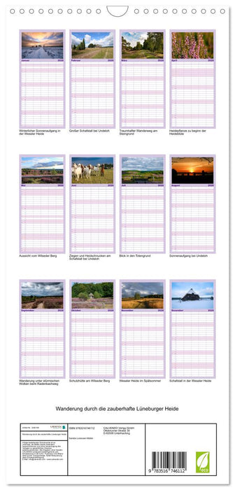 Wanderung durch die zauberhafte Lüneburger Heide (CALVENDO Familienplaner 2026)