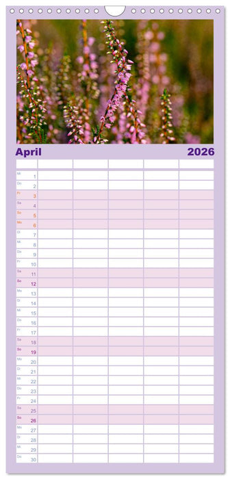 Wanderung durch die zauberhafte Lüneburger Heide (CALVENDO Familienplaner 2026)