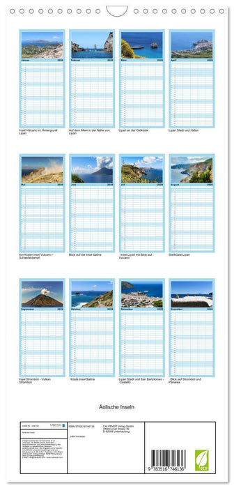 Äolische Inseln (CALVENDO Familienplaner 2026)