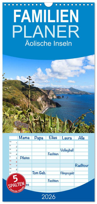 Äolische Inseln (CALVENDO Familienplaner 2026)