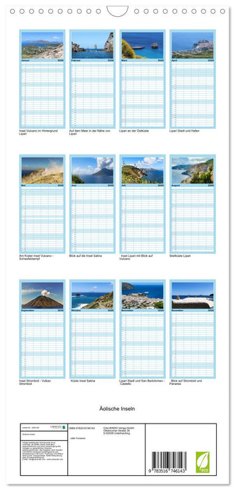 Äolische Inseln (CALVENDO Familienplaner 2026)