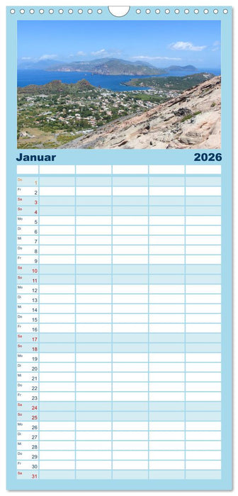 Äolische Inseln (CALVENDO Familienplaner 2026)