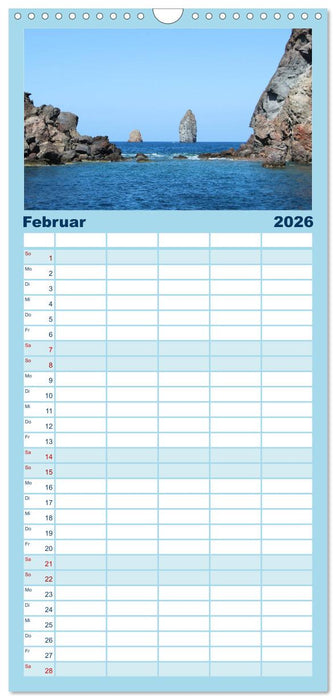 Äolische Inseln (CALVENDO Familienplaner 2026)