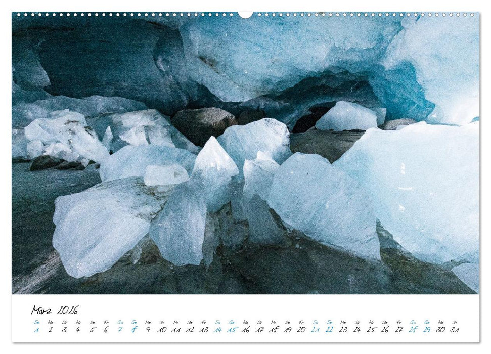 Eiswelten Morteratsch (CALVENDO Wandkalender 2026)