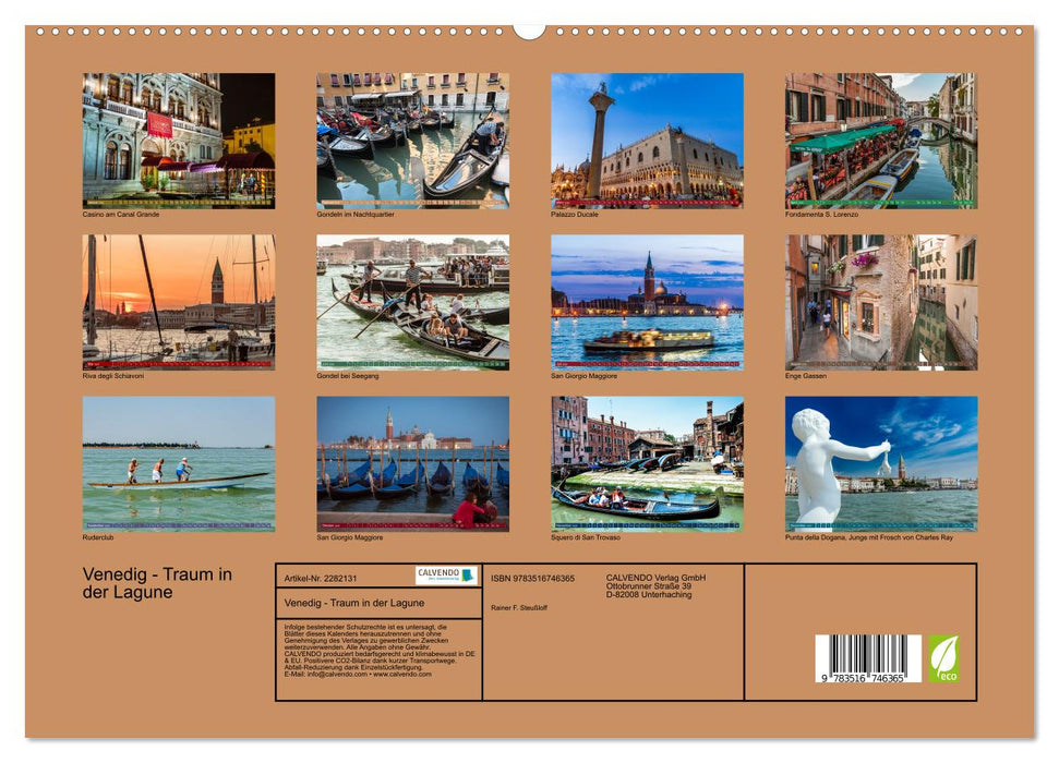 Venedig - Traum in der Lagune (CALVENDO Premium Wandkalender 2026)