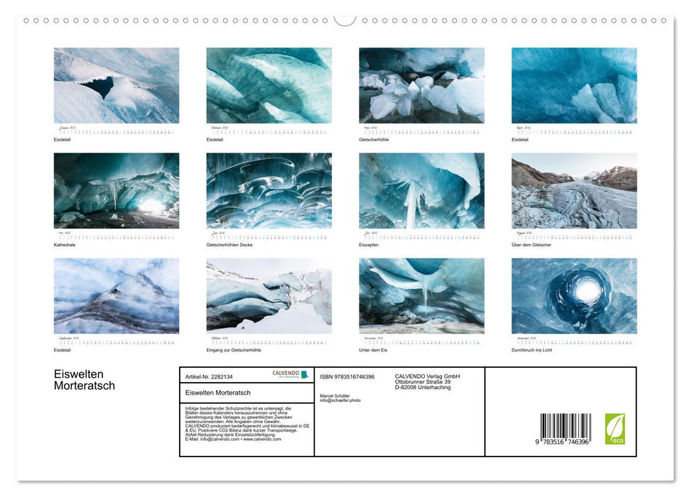 Eiswelten Morteratsch (CALVENDO Premium Wandkalender 2026)