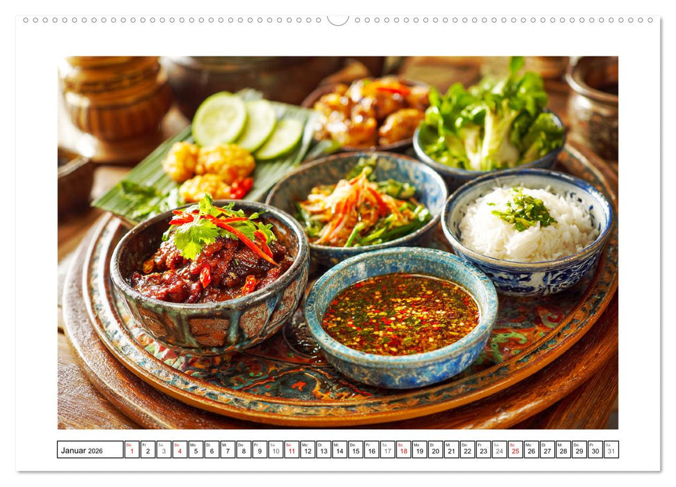 Thailands Köstlichkeiten. Schmackhafte Highlights aus Asien (CALVENDO Wandkalender 2026)