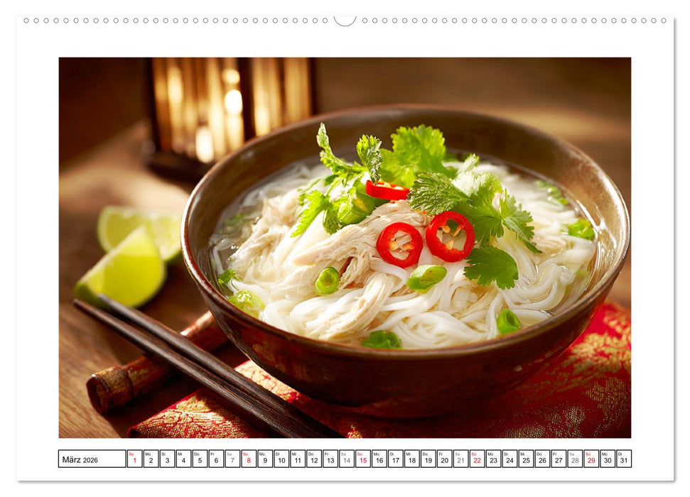 Thailands Köstlichkeiten. Schmackhafte Highlights aus Asien (CALVENDO Wandkalender 2026)