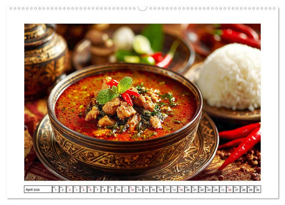 Thailands Köstlichkeiten. Schmackhafte Highlights aus Asien (CALVENDO Wandkalender 2026)