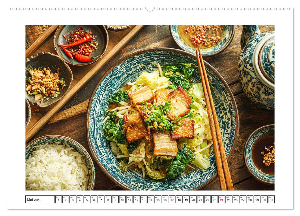 Thailands Köstlichkeiten. Schmackhafte Highlights aus Asien (CALVENDO Wandkalender 2026)