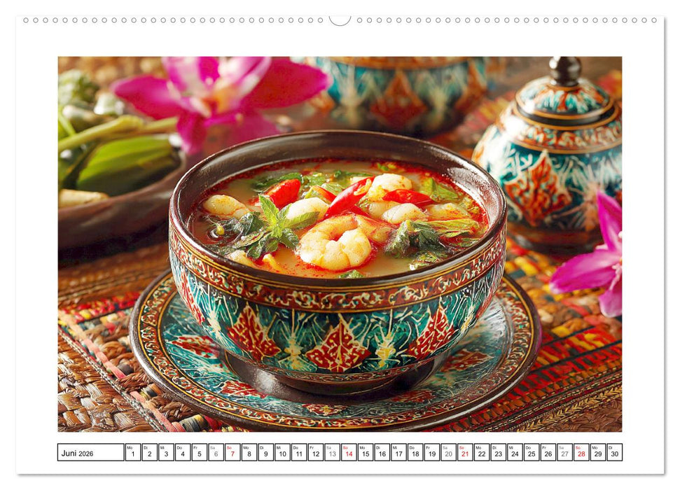 Thailands Köstlichkeiten. Schmackhafte Highlights aus Asien (CALVENDO Premium Wandkalender 2026)