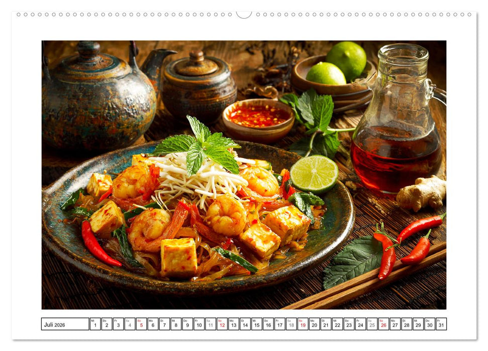 Thailands Köstlichkeiten. Schmackhafte Highlights aus Asien (CALVENDO Premium Wandkalender 2026)