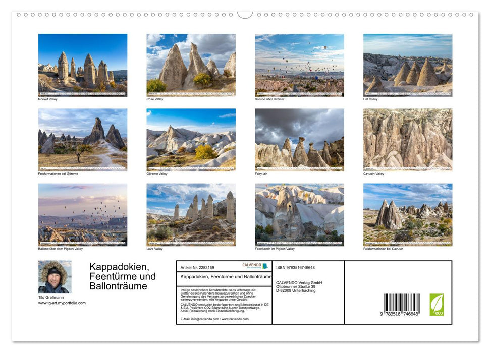 Kappadokien, Feentürme und Ballonträume (CALVENDO Premium Wandkalender 2026)