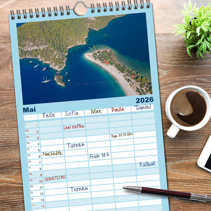 Sommer an der Türkischen Ägäis (CALVENDO Familienplaner 2026)