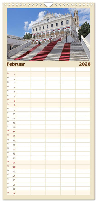 Die Kykladen - Inseln im Ägäischen Meer (CALVENDO Familienplaner 2026)
