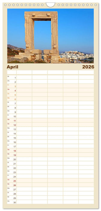 Die Kykladen - Inseln im Ägäischen Meer (CALVENDO Familienplaner 2026)