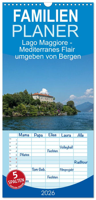 Lago Maggiore - Mediterranes Flair umgeben von Bergen (CALVENDO Familienplaner 2026)