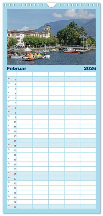 Lago Maggiore - Mediterranes Flair umgeben von Bergen (CALVENDO Familienplaner 2026)