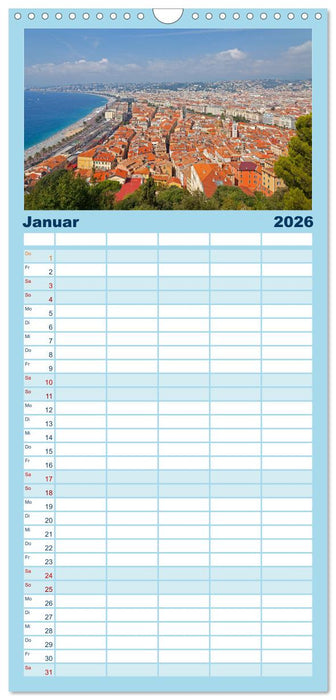 Côte d’Azur - Sehnsuchtsort am Mittelmeer (CALVENDO Familienplaner 2026)