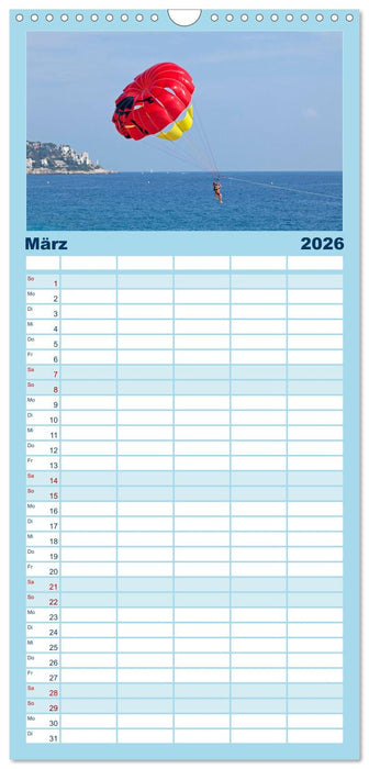 Côte d’Azur - Sehnsuchtsort am Mittelmeer (CALVENDO Familienplaner 2026)